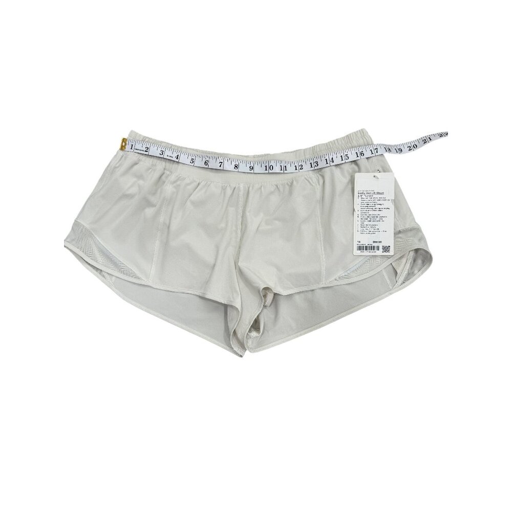 Lululemon Womens Hotty Hot LR Short 2.5" Lined Bone Running Size 14 NEW - Picture 5 of 7